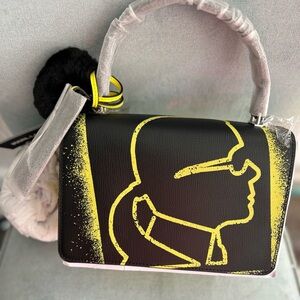 Karl Lagerfeld Simone Yellow Crossbody Purse - Gorgeous NEW Mic1 Box